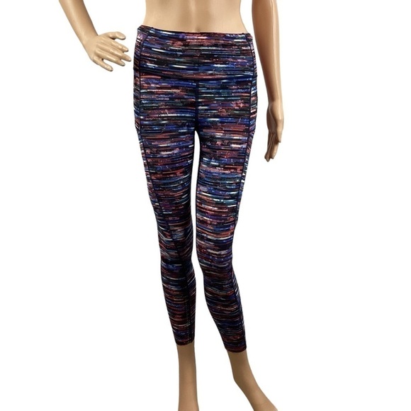 Lululemon Fast & Free 7/8 Tight II *Nulux 25" Size 6 Hinshu Alpine White Multi - Picture 1 of 7